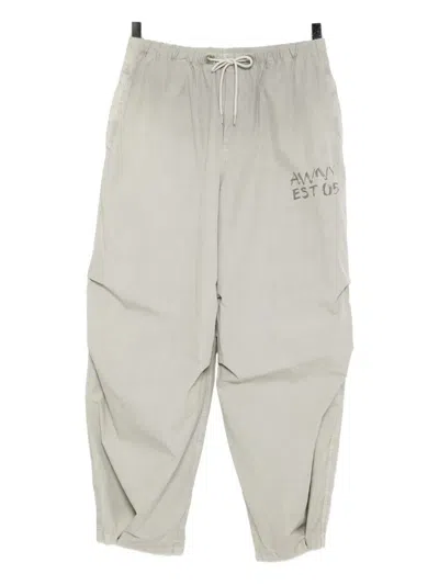 Alexander Wang Logo-embroidered Trousers In Neutral