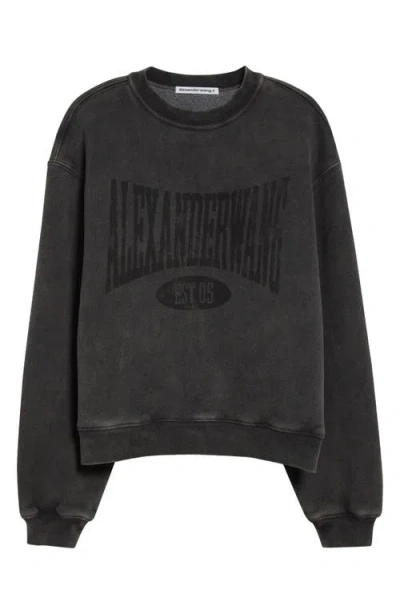 Alexander Wang Graphic Crewneck Sweatshirt Clothing In Black
