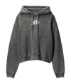 Alexander Wang Cotton Hoodie W/ Logo In Black