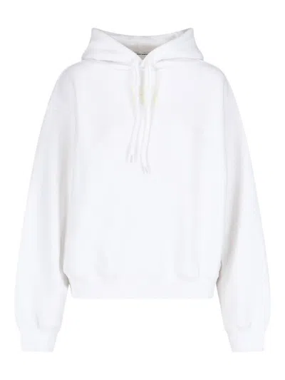 Alexander Wang Logo Hooded Sweatshirt In White