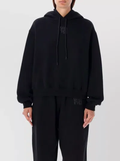ALEXANDER WANG LOGO HOODIE DRAWSTRING HOOD