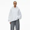 Alexander Wang Logo Hoodie In Essential Terry In White