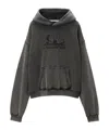 Alexander Wang Felpa In Cotone Con Cappuccio E Stampa In Black