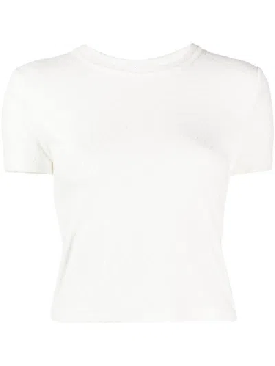 Alexander Wang Stricktop Aus Logo-jacquard In White