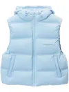 Alexander Wang Logo-jacquard Padded Gilet In Blue