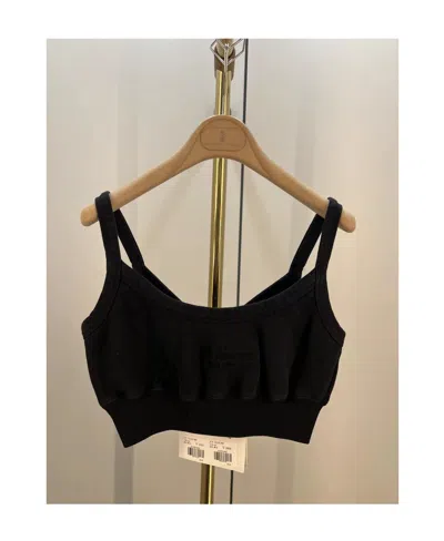 Alexander Wang Logo Knitted Vest In Black