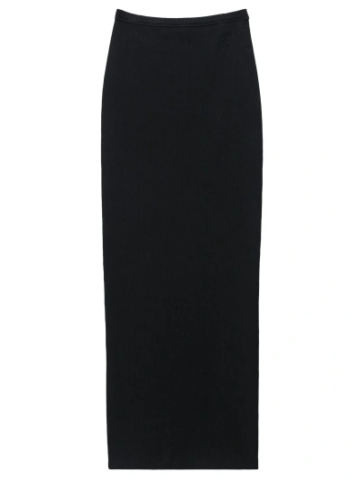 Alexander Wang Logo Maxi Skirt In Black