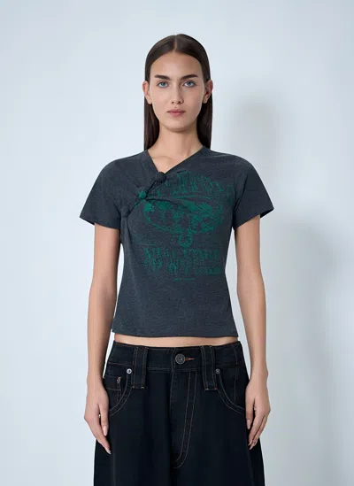 Alexander Wang Logo Motif T-shirt In Black