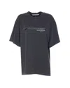 Alexander Wang Logo Oversize T-shirt In Gray