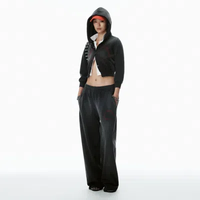 Alexander Wang Logo Oversized Sweatpants In Sunfade Black