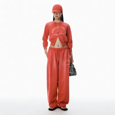 Alexander Wang Logo Oversized Sweatpants In Sunfade Bombshell