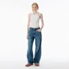 Alexander Wang Logo Panel Balloon Jogger Pant In Blue