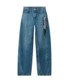 Alexander Wang Logo-patch Ballloon Jeans In Blue