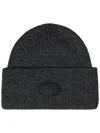 Alexander Wang Ribbed Beanie With Domed Logo Patch Accessories In Black
