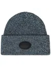 Alexander Wang Dome Logo Knitted Hat In Blue