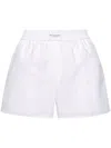 Alexander Wang Classic Cotton Boxer Shorts In White