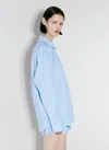 Alexander Wang Oversize Boyfriend Button-up Shirt In Blue