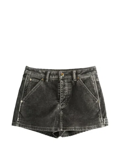 Alexander Wang Logo-patch Mini Skort In Black