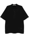 Alexander Wang Oversized Unisex Polo T-shirt With Dome Logo In Black