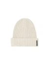 Alexander Wang Logo-patch Ribbed Beanie Hat In White
