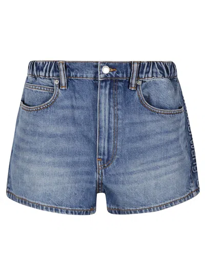 Alexander Wang Denim Shorts In Blue