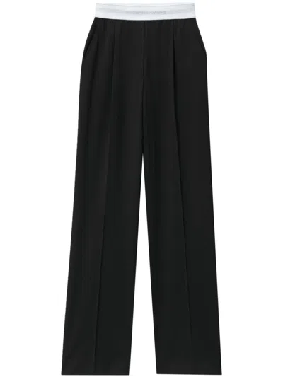 ALEXANDER WANG ALEXANDER WANG LOGO PLEATED-DETAIL PANT BLACK