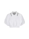 Alexander Wang Women Cropped Cotton Polo Shirt In Animal Print