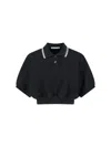 Alexander Wang Logo Polo Shirt In Black