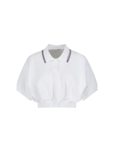 Alexander Wang Logo Polo Shirt In White