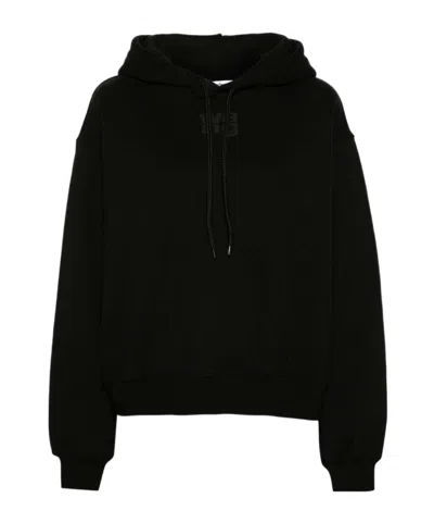 Alexander Wang Black Puff Logo Hoodie