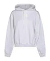Alexander Wang Puff Logo Hoodie In Structured Terry In White