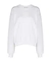 Alexander Wang Women Essential Terry Crew Sweatshirt With Puff Paint Logo In White