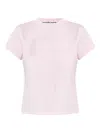 Alexander Wang Cotton Shrunken Logo T-shirt Clothing In Pink