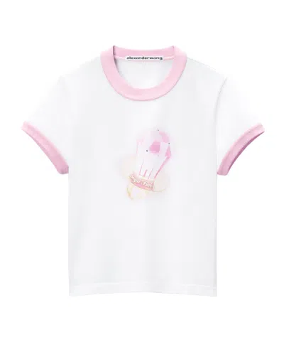 Alexander Wang Logo-print Cotton T-shirt In White