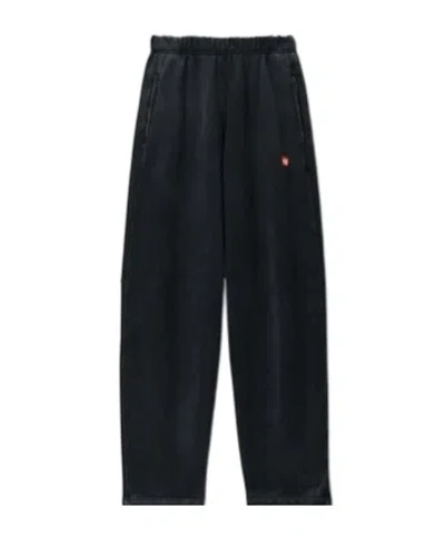 Alexander Wang Logo-print Cotton Track Pants In Black