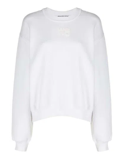 Alexander Wang Logo-print Crew Neck Cotton Sweatshirt