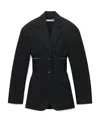 Alexander Wang Logo-print Elasticated-waist Blazer In Multi