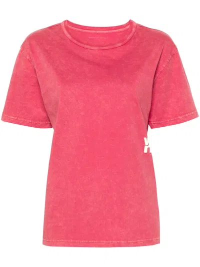 Alexander Wang Logo Lounge T Shirt Short Sleeves In Animal Print