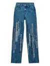 Alexander Wang Logo-print Jeans In Blue