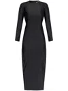 Alexander Wang Rashguard Midi Dress In Black