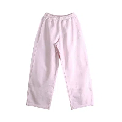 Pre-owned Alexander Wang Logo Print Mid-rise Relaxed Sweatpant 'pink' | Women's Size Xs