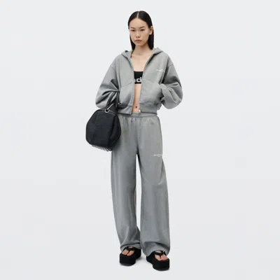 Alexander Wang Logo Print Mid-rise Relaxed Sweatpant In Sidewalk
