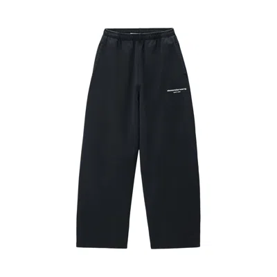 Pre-owned Alexander Wang Logo Print Mid-rise Relaxed Sweatpant 'sidewalk' | Black | Women's Size M
