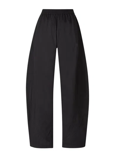 ALEXANDER WANG LOGO-PRINT OVERSIZED TRACK TROUSERS