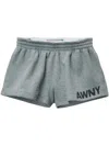 Alexander Wang Shorts Mit Logo-print In Grau