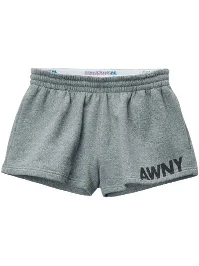 Alexander Wang Shorts Mit Logo-print In Grey