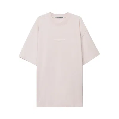 Pre-owned Alexander Wang Logo Print Short-sleeve Tee 'washed Light Pink' | Men's Size Xs
