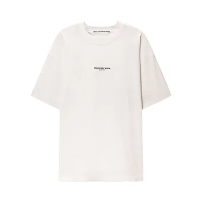 Pre-owned Alexander Wang Logo Print Short-sleeve Tee 'white' | Men's Size Xs
