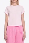 Alexander Wang T-shirt In Rose-pink Cotton In Pink