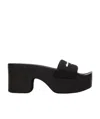 Alexander Wang Sandalo Slide Platform Con Logo In Black